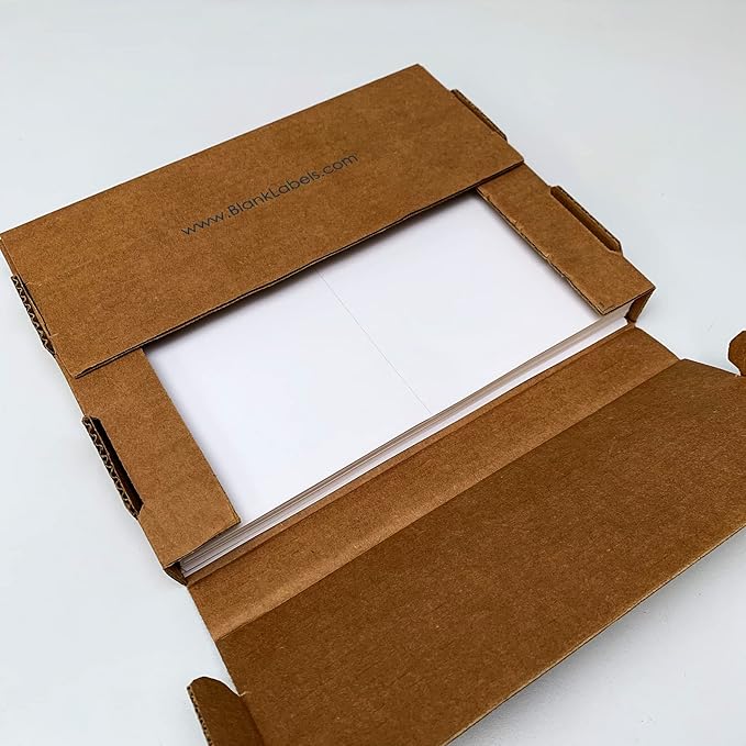 Blank Labels Half Sheet Shipping Labels, 5.5" x 8.5" (5 - 1/2 x 8 - 1/2) Permanent White Matte Label, Inkjet and Laser Guaranteed Made in USA - 1000 Sheets - 2000 Labels | Laser Inkjet Printer Labels - TrueDesk