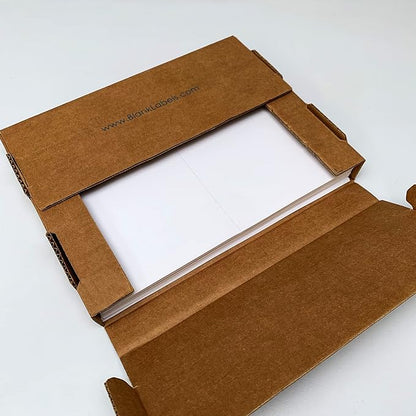 Blank Labels Half Sheet Shipping Labels, 5.5" x 8.5" (5 - 1/2 x 8 - 1/2) Permanent White Matte Label, Inkjet and Laser Guaranteed Made in USA - 1000 Sheets - 2000 Labels | Laser Inkjet Printer Labels - TrueDesk