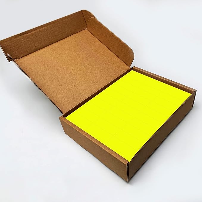Blanks Labels Fluorescent Safety Red FBA & Mailing Labels from Blank Labels - 2 - 5/8" x 1" (2.625 x 1) - 30 Labels Per Sheet | Address Labels - TrueDesk