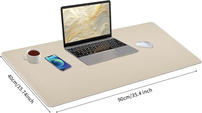 Bloss Desk Mat with Stitched Edges, 35.4"×15.7" Keyboard Pad Skin Pink, Non - Slip Desk Protector Mat, Leather Desk Blotter, Waterproof Desk Pad for Office Home Decor | Mouse Pads - TrueDesk