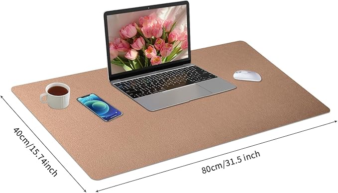 Bloss Gold Desk Mat 31.5x15.7 Inches, Desk Matt for Desktop, Waterproof Large Desk Pad, Computer Mat for Office/Home/Decor/Christmas Desk Mat | Mouse Pads - TrueDesk
