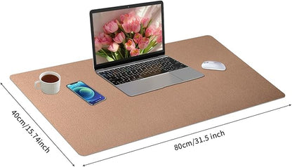 Bloss Gold Desk Mat 31.5x15.7 Inches, Desk Matt for Desktop, Waterproof Large Desk Pad, Computer Mat for Office/Home/Decor/Christmas Desk Mat | Mouse Pads - TrueDesk