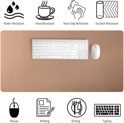 Bloss Gold Desk Mat 31.5x15.7 Inches, Desk Matt for Desktop, Waterproof Large Desk Pad, Computer Mat for Office/Home/Decor/Christmas Desk Mat | Mouse Pads - TrueDesk