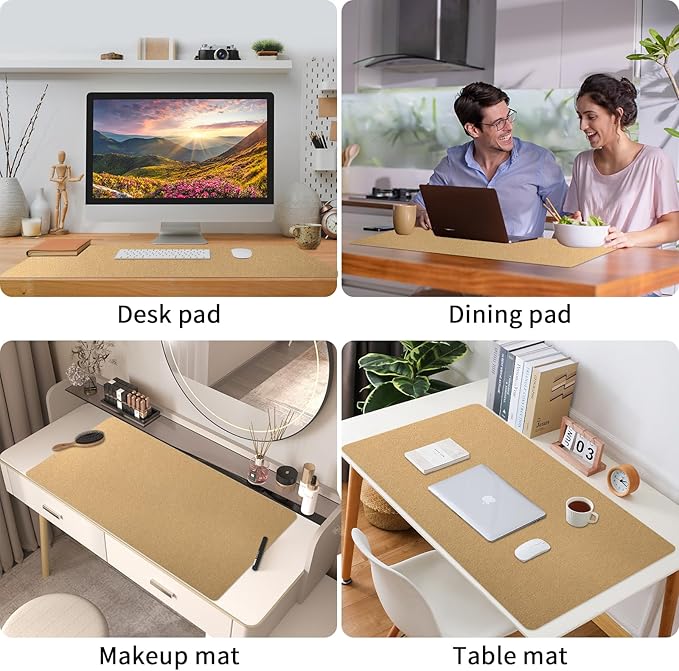 Bloss Gold Desk Mat, PU Large Mouse Pad for Desk, Desk Matt for Desktop, Desk Pad Mat Waterproof, Computer Mat for Office/Home/Decor/Desk Protector(31.5 x 15.7 Inches) | Desk Pads Blotters - TrueDesk