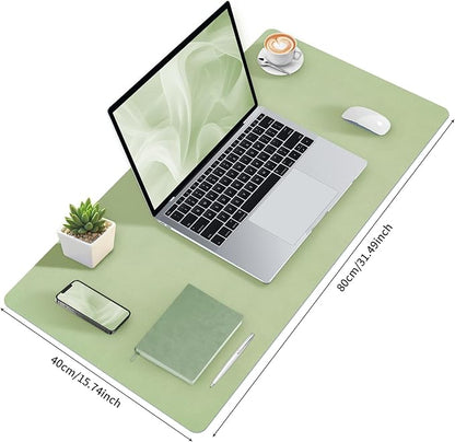 Bloss Green Desk Mat, Desk Matt for Desktop, Large Leather Desk Pad, Desk Pad Mat Waterproof, Computer Mat for Office Work/Home/Decor (31.5 x 15.7 Inches) | Mouse Pads - TrueDesk