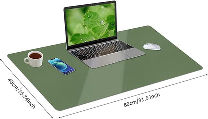 Bloss Green Desk Mat, Desk Matt for Desktop, Large Leather Desk Pad, Desk Pad Mat Waterproof, Computer Mat for Office/Home/Decor/Desk Protector(31.5 x 15.7 Inches) | Desk Pads Blotters - TrueDesk