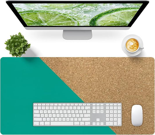Bloss Green Desk Mat, Leather Desk Pad, Desk Matt for Desktop, Waterproof Desk Pad Mat, Computer Mat for Office Work/Home/Decor/Desk Protector/Cover(31.5 x 15.7 Inches) | Desk Pads Blotters - TrueDesk