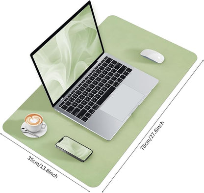 Bloss Green Desk Mat, Mouse Pad, Waterproof Leather Desk Pad, Desk Matt for Desktop, Non - Slip Desk Pad Mat for Office Work/Home (27.6 x 13.8 Inches) | Mouse Pads - TrueDesk