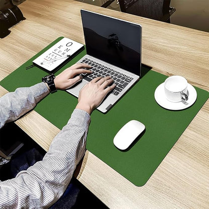 Bloss Green Leather Mouse Pad,Leather Desk Mat Protector,Dual - Side Use Mouse Mats,Office Desks Mats,Laptop Protector Desks Mat,Waterproof Keyboard Pads,Desk Writing Pad for Office/Home.31.5"x 15.7" | Mouse Pads - TrueDesk
