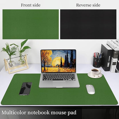 Bloss Green Leather Mouse Pad,Leather Desk Mat Protector,Dual - Side Use Mouse Mats,Office Desks Mats,Laptop Protector Desks Mat,Waterproof Keyboard Pads,Desk Writing Pad for Office/Home.31.5"x 15.7" | Mouse Pads - TrueDesk