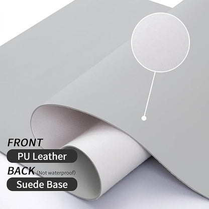 Bloss Large Desk Pad, 47.2" x 24" Desk Mat, Desk Pads on Top of Desks, Computer Mat Non - Slip, Desk Blotter Waterproof, Easy to Clean - Light Grey | Mouse Pads - TrueDesk