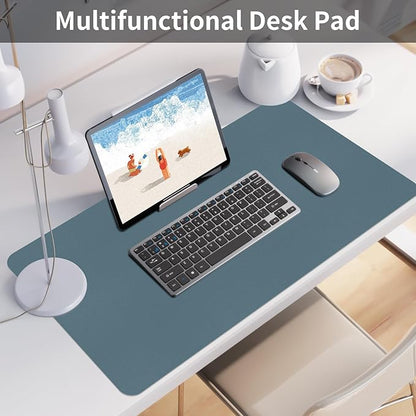 Bloss Light Blue Desk Mat 31.5x15.7, Desk Matt for Desktop, Waterproof Large Desk Mat, Computer Mat for Office/Home/Decor | Mouse Pads - TrueDesk