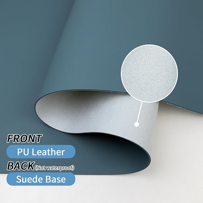 Bloss Light Blue Desk Mat 31.5x15.7, Desk Matt for Desktop, Waterproof Large Desk Mat, Computer Mat for Office/Home/Decor | Mouse Pads - TrueDesk