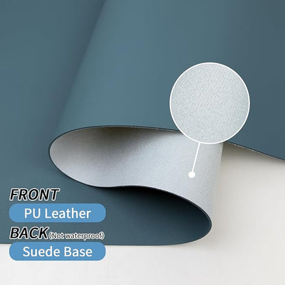 Bloss Light Blue Desk Mat 31.5x15.7, Desk Matt for Desktop, Waterproof Large Desk Mat, Computer Mat for Office/Home/Decor | Mouse Pads - TrueDesk