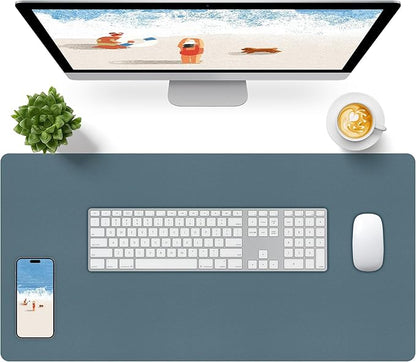 Bloss Light Blue Desk Mat 31.5x15.7, Desk Matt for Desktop, Waterproof Large Desk Mat, Computer Mat for Office/Home/Decor | Mouse Pads - TrueDesk