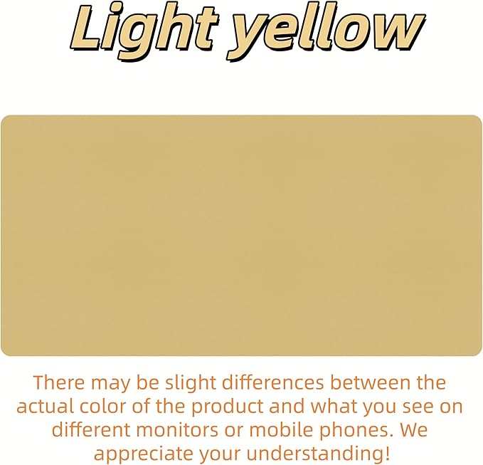 Bloss Light Yellow Desk Mat 31.5"x15.7", Desk Matt for Desktop, Waterproof Leather Large Mouse Pad, Computer Mat for Office/Home/Decor | Mouse Pads - TrueDesk
