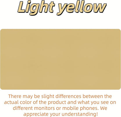 Bloss Light Yellow Desk Mat 31.5"x15.7", Desk Matt for Desktop, Waterproof Leather Large Mouse Pad, Computer Mat for Office/Home/Decor | Mouse Pads - TrueDesk