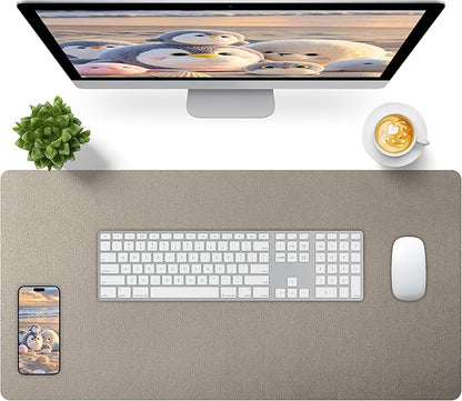 Bloss Pearl Gray Desk Mat 31.5"x15.7", Desk Matt for Desktop, Waterproof Large Desk Pad, Computer Mat for Office/Home/Decor/Christmas Desk Mat | Mouse Pads - TrueDesk