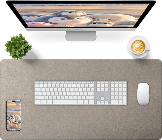 Bloss Pearl Gray Desk Mat 31.5"x15.7", Desk Matt for Desktop, Waterproof Large Desk Pad, Computer Mat for Office/Home/Decor/Christmas Desk Mat | Mouse Pads - TrueDesk