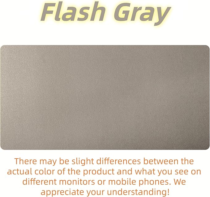 Bloss Pearl Gray Desk Mat 31.5"x15.7", Desk Matt for Desktop, Waterproof Large Desk Pad, Computer Mat for Office/Home/Decor/Christmas Desk Mat | Mouse Pads - TrueDesk