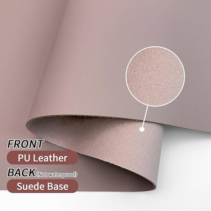 Bloss Pink Desk Mat, Large Mouse Pad, Non - Slip Desk Protector Mat, Leather Desk Blotter, Waterproof Desk Pad for Make Up Desk/31.5×15.7 Inch | Mouse Pads - TrueDesk