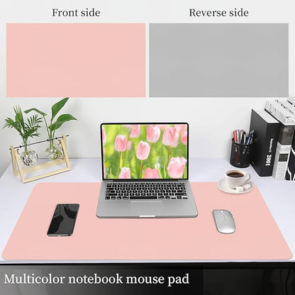 Bloss Pink Leather Desk Mat Protector,Office Desks Mats,Laptop Waterproof Desk Pads,Desks Protector Mats,Cute Computer Mouse Mats,Dual - Side Writing Pads for Office/Home.31.5"x 15.7" | Mouse Pads - TrueDesk