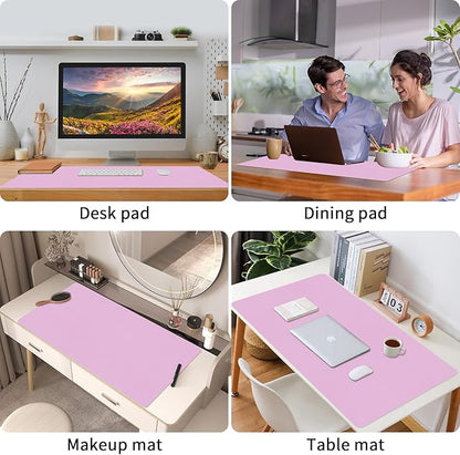 Bloss Purple Desk Mat, Desk Matt for Desktop, Large Leather Desk Pad, Desk Pad Mat Waterproof, Computer Mat for Office Work/Home/Decor (31.5 x 15.7 Inches) | Mouse Pads - TrueDesk