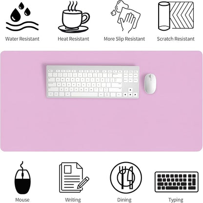 Bloss Purple Desk Mat, Desk Matt for Desktop, Large Leather Desk Pad, Desk Pad Mat Waterproof, Computer Mat for Office Work/Home/Decor (31.5 x 15.7 Inches) | Mouse Pads - TrueDesk