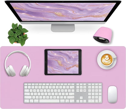 Bloss Purple Desk Mat, Desk Matt for Desktop, Large Leather Desk Pad, Desk Pad Mat Waterproof, Computer Mat for Office Work/Home/Decor (31.5 x 15.7 Inches) | Mouse Pads - TrueDesk