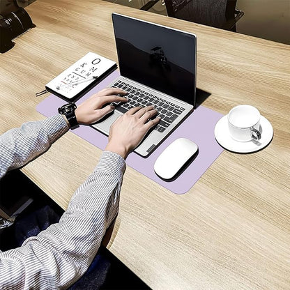 Bloss Purple Desk Mat, Double - Sided Leather Desk Pad, Desk Matt for Desktop, Waterproof Desk Pad Mat, Computer Mat for Office Work/Home/Decor/Desk Protector/Cover(23.6"x 13.8") | Desk Pads Blotters - TrueDesk