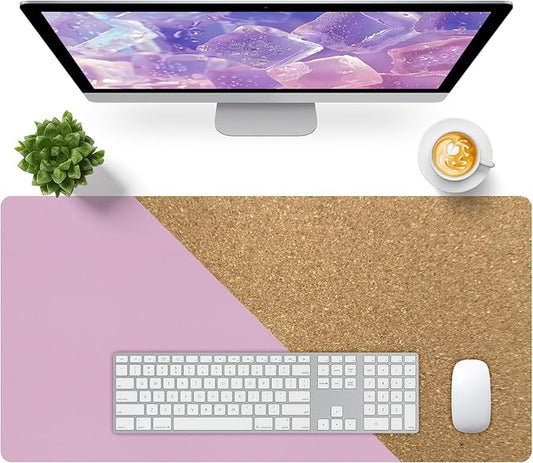Bloss Purple Desk Mat, Leather Desk Pad, Desk Matt for Desktop, Waterproof Desk Pad Mat, Computer Mat for Office Work/Home/Decor/Desk Protector/Cover(31.5 x 15.7 Inches) | Desk Pads Blotters - TrueDesk