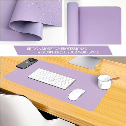 Bloss Purple Leather Desk Mat for Desktop,Desk Protector Pad Mats,Large Gaming Mouse Pad,Dual - Side Office Desks Mats for Keyboard and Mouse, Writing Pad for Office/Home.23.6"x 13.8" | Mouse Pads - TrueDesk