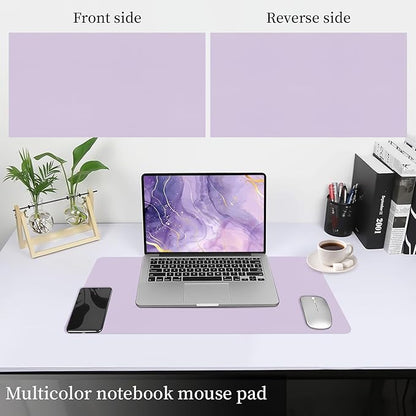 Bloss Purple Leather Desk Mat for Desktop,Desk Protector Pad Mats,Large Gaming Mouse Pad,Dual - Side Office Desks Mats for Keyboard and Mouse, Writing Pad for Office/Home.23.6"x 13.8" | Mouse Pads - TrueDesk