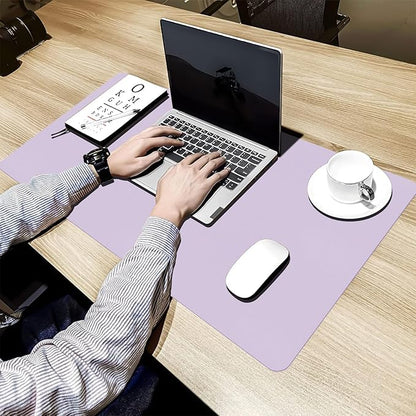 Bloss Purple Leather Desk Mat,Leather Mouse Pad,Desk Protector Mats,Large Mouse Pad,Office Desks Mats,Desks Mat for Keyboard,Dual - Side Computer Mouse Pads Writing Pad for Office/Home.31.5"x 15.7" | Mouse Pads - TrueDesk