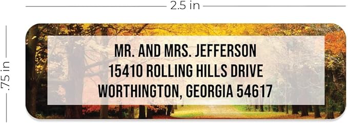 Breathtaking Landscape Rolled Address Labels / 500 Personalized Return Address Labels/Designer Address Stickers in Elegant Plastic Dispenser | Address Labels - TrueDesk