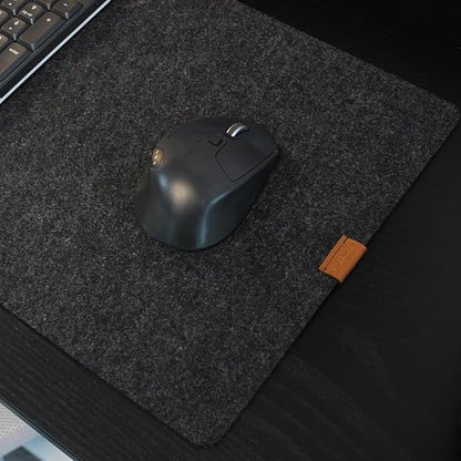Bright Stone Felt Desk Mat,Non - Slip Mouse Pad, 31.5"x15.7" Office Supplies Desk Protector, Desk Accessories for Home and Office (Black) | Desk Pads Blotters - TrueDesk