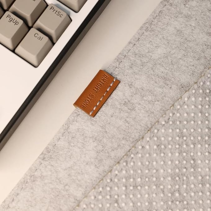 Bright Stone Felt Desk Mat,Non - Slip Mouse Pad,27.5"x11.8" Office Supplies Desk Protector, Desk Accessories for Home and Office (Light Gray) | Desk Pads Blotters - TrueDesk