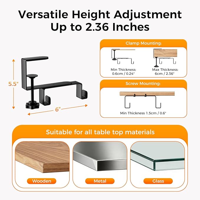 Cable Management Tray Under Desk, 38" No Drill Cable Organizer with Clamp/Screw Mount,Wire Cord Organizer for Table, Cable Tray for Office, Home | Racks Cabinets - TrueDesk