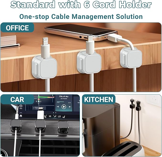Cable Management Under Desk, 25.3'' No Drill Desk Cable Management Tray with Clamp, Metal Cord Organizer for Standing Desk, Computer Wire Management for Home Office & Gaming Setup, Black | Racks Cabinets - TrueDesk