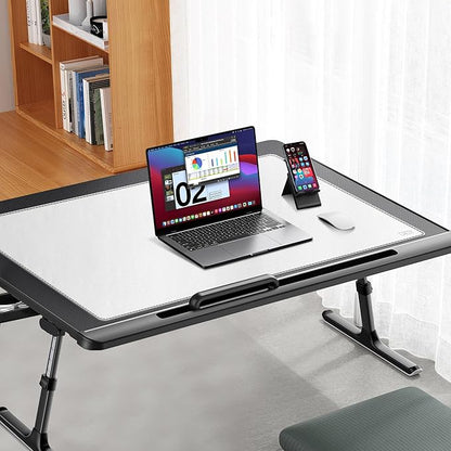 Cacoy 36" x 20" Leather Desk Mat, XXL Large Gaming Keyboard Mouse Pad, Computer Desk Pad Protector, Waterproof Desk Mats on Top of Desks, Office Desk Blotters (White) | Desk Pads Blotters - TrueDesk