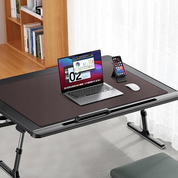 Cacoy 36" x 20" Leather Desk Pad Blotter, XXL Large Gaming Mouse Pad, Waterproof PU Leather Desk Mat On Top of Desk for Office and Home (Brown) | Desk Pads Blotters - TrueDesk