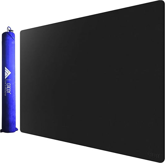 Cacoy 40" x 24" Large Desk Mat, PU Leather Desk Matt for Desktop, Leather Desk Pad Blotter, Computer Keyboard Mouse Mat, Waterproof Desk Protector Mat, Extended Large Mousepad for Office & Home, Black | Desk Pads Blotters - TrueDesk