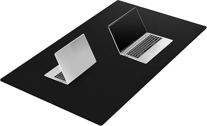 Cacoy 48" x 31.5" Leather Desk Pad, Large Gaming Mouse Pad for Desk, Office Desk Pad Blotter, XXXL Table Protector Mat, Waterproof Desktop Keyboard Mat Extended Mouse Mat (Black) | Desk Pads Blotters - TrueDesk