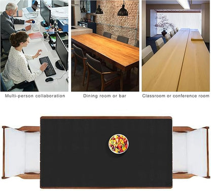 Cacoy 55" x 31.5" PU Leather Desk Mat, Oversized Waterproof Desk Pad Protector, XXL Large Gaming Mouse Pad & Keyboard Cover, Dual - Side Office Desk Blotter Mat for Computer, Home & Work (Black) | Desk Pads Blotters - TrueDesk