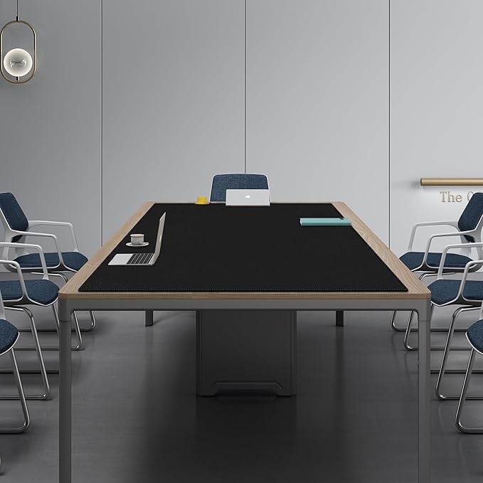 Cacoy Massive 70.8" x 39.4" Leather Desk Mat, Extra Large Office Conference Table Mat, 4XL Full Desk Gaming Mouse Pad, Waterproof PU Leather Computer Desk Pad (Black) | Desk Pads Blotters - TrueDesk