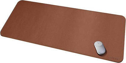 CENBBIE Leather Desk Mat Protector Super Large 51.18"x23.62" Desk Blotter Pad - Waterproof Writing Desk Accessories - Extended Non - Slip Rectangular, Laptop Keyboard Mouse Pad(Brown) | Desk Pads Blotters - TrueDesk
