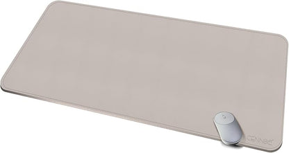 CENNBIE 39.3" x 19.6" Leather Desk mat,Desk mats on top of desks, Perfect Desk Mate for Office and Home, Rectangular, Large(Cream Color) | Desk Pads Blotters - TrueDesk