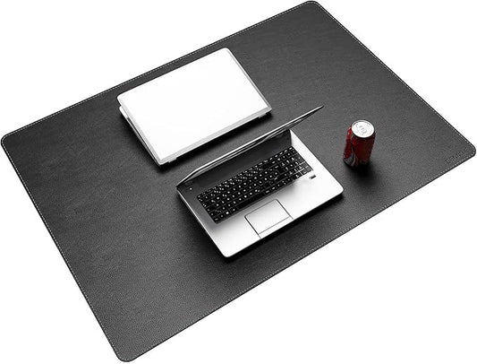 CENNBIE 39.4" x 27.5" Black Leather Desk Mat, Non - Slip Waterproof Extra Wide Desk Pad Protector,Computer Mouse Pad for Office Home | Desk Pads Blotters - TrueDesk