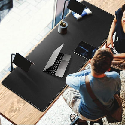 CENNBIE 59" x 27.5" Large Leather Desk Mat, Extended Mega Size Mouse Pad with Full Desk Coverage, Waterproof Office Desk Protector (Black) | Desk Pads Blotters - TrueDesk