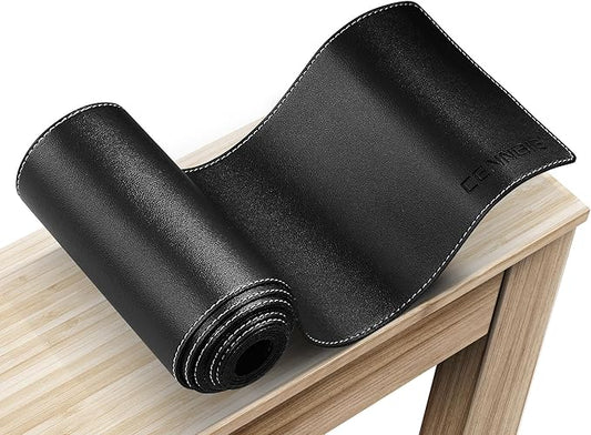 CENNBIE Console Table Leather Cover - 70.8 x 5.9 Inches Sofa Table Narrow Long Mat - TV/Media/Gaming/Center Console Table Protector Pad for Narrow Side Table, Sideboard, Entryway Table (Black) | Desk Pads Blotters - TrueDesk